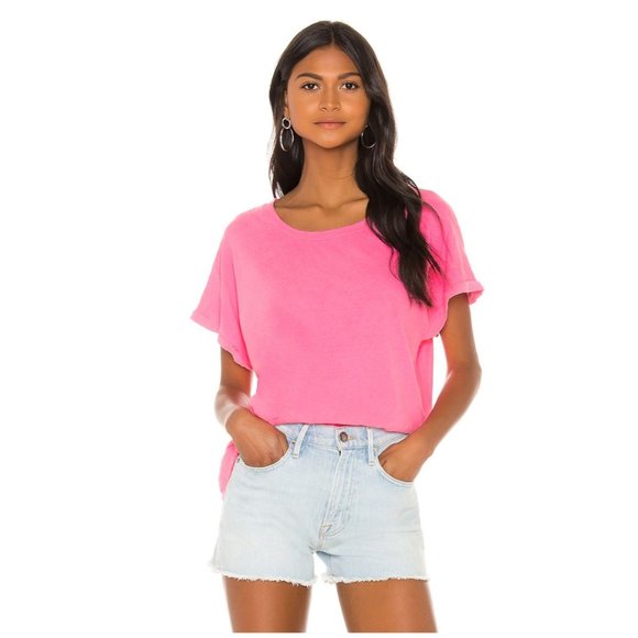 Sundry Tops - NWT SUNDRY Square Tee in Pigment Neon Pink